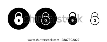 Lock icon logo design. Padlock sign and symbol. Encryption icon. Security symbol