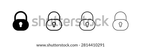 Lock icon logo design. Padlock sign and symbol. Encryption icon. Security symbol