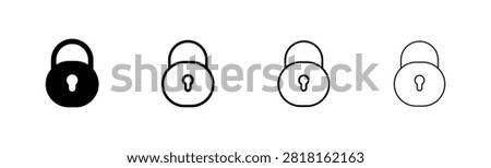 Lock icon logo design. Padlock sign and symbol. Encryption icon. Security symbol