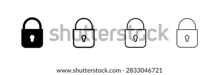 Lock icon logo design. Padlock sign and symbol. Encryption icon. Security symbol