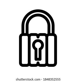 Lock icon or logo isolated sign symbol vector illustration - high quality black style vector icons

