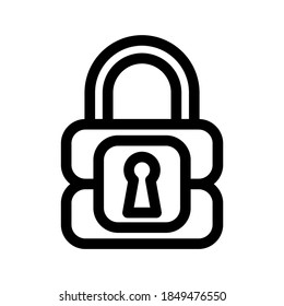 Icono de bloqueo o logotipo símbolo de signo aislado ilustración vectorial - iconos vectoriales de estilo negro de alta calidad
