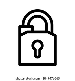 Icono de bloqueo o logotipo símbolo de signo aislado ilustración vectorial - iconos vectoriales de estilo negro de alta calidad

