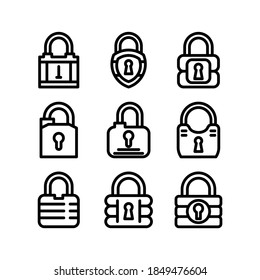 Lock icon or logo isolated sign symbol vector illustration - Collection of high quality black style vector icons
