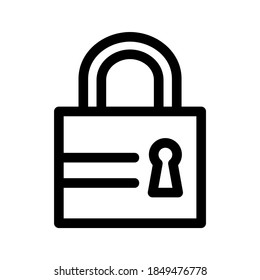 Lock icon or logo isolated sign symbol vector illustration - high quality black style vector icons
