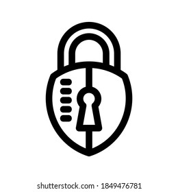 Lock icon or logo isolated sign symbol vector illustration - high quality black style vector icons
