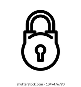 Icono de bloqueo o logotipo símbolo de signo aislado ilustración vectorial - iconos vectoriales de estilo negro de alta calidad
