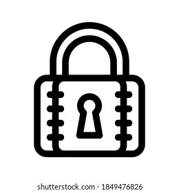 Lock icon or logo isolated sign symbol vector illustration - high quality black style vector icons

