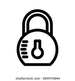 Lock icon or logo isolated sign symbol vector illustration - high quality black style vector icons
