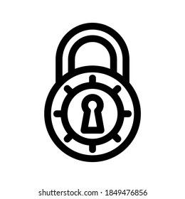 Lock icon or logo isolated sign symbol vector illustration - high quality black style vector icons
