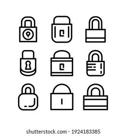 icono de bloqueo o logotipo símbolo de signo aislado ilustración vectorial - Colección de iconos vectoriales de estilo negro de alta calidad
