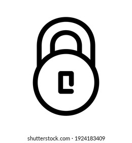 lock icon or logo isolated sign symbol vector illustration - high quality black style vector icons
