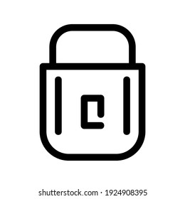lock icon or logo isolated sign symbol vector illustration - high quality black style vector icons
