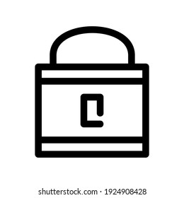 icono de bloqueo o logotipo símbolo de signo aislado ilustración vectorial - iconos vectoriales de estilo negro de alta calidad
