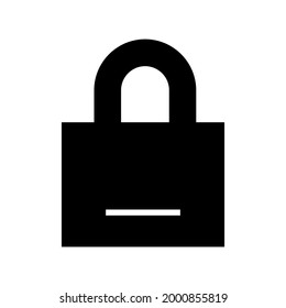 icono de bloqueo o logotipo símbolo de signo aislado ilustración vectorial - iconos vectoriales de estilo negro de alta calidad
