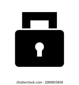 icono de bloqueo o logotipo símbolo de signo aislado ilustración vectorial - iconos vectoriales de estilo negro de alta calidad
