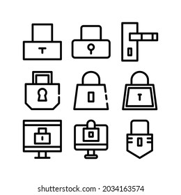 lock icon or logo isolated sign symbol vector illustration - Collection of high quality black style vector icons
