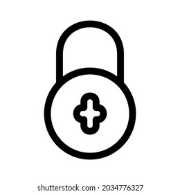 lock icon or logo isolated sign symbol vector illustration - high quality black style vector icons
