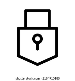 icono de bloqueo o logotipo símbolo de signo aislado ilustración vectorial - iconos vectoriales de estilo negro de alta calidad
