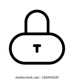 lock icon or logo isolated sign symbol vector illustration - high quality black style vector icons
