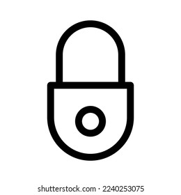 icono de bloqueo o logotipo símbolo de signo aislado ilustración vectorial - iconos vectoriales de estilo negro de alta calidad
