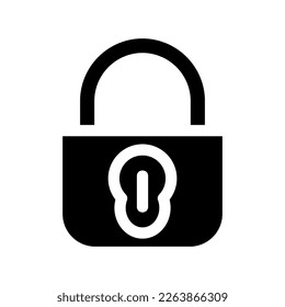 icono de bloqueo o logotipo símbolo de signo aislado ilustración vectorial - iconos vectoriales de estilo negro de alta calidad