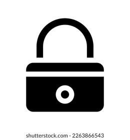 icono de bloqueo o logotipo símbolo de signo aislado ilustración vectorial - iconos vectoriales de estilo negro de alta calidad