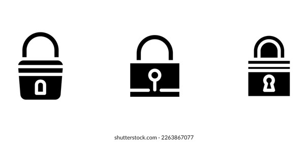 lock icon or logo isolated sign symbol vector illustration - high quality black style vector icons