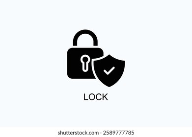 Lock Icon Or Logo Isolated Vector Illustration