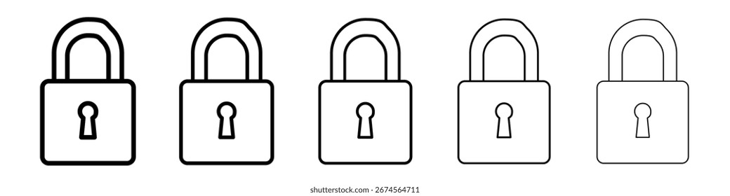 Bloquear el logotipo del icono en las líneas de trazo colección