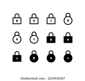 Lock Icon Logo Vector Symbol. Padlock Icon