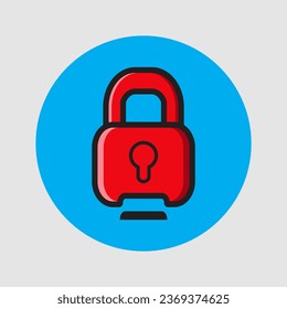 lock icon. with a modern style that looks elegant and simple. suitable for use as an icon in today's modern companies