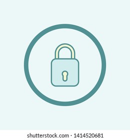 Lock icon. New trendy graphic style lock symbol vector illustration.