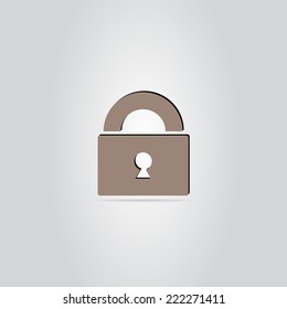Lock icon on a background. Made in vector