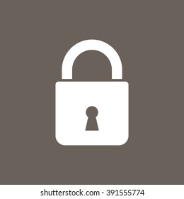 Lock Icon on Dark Gray Color. Eps-10.