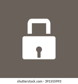 Lock Icon on Dark Gray Color. Eps-10.