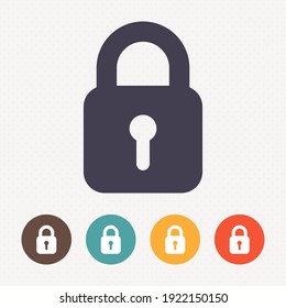 Lock icon on dot pattern background