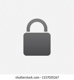 lock icon. On grid background