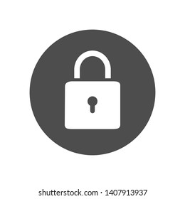 Lock icon on white background vector illustration.