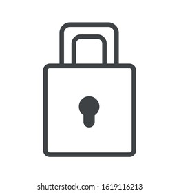 Lock icon on white background. Vector illustration in trendy flat style. Isolated design element. ESP 10.