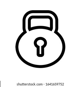 lock icon on white background