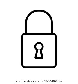 The lock icon on white background