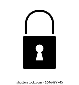The lock icon on white background