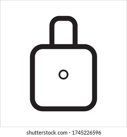 El icono de bloqueo en el fondo blanco