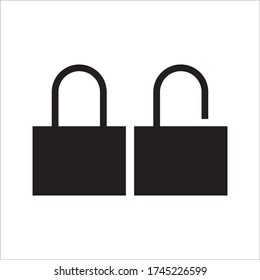 The lock icon on white background