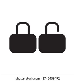 El icono de bloqueo en el fondo blanco