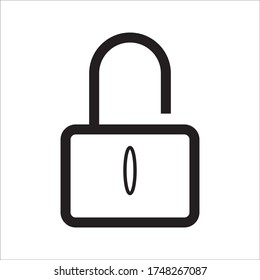 The lock icon on white background