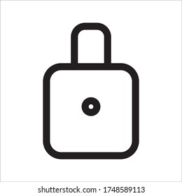 El icono de bloqueo en el fondo blanco