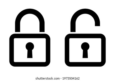 lock icon on white background