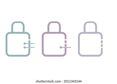 lock icon on a white background, vector illustration